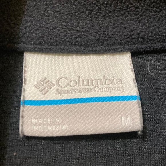 Columbia Women’s Black Waffle Knit 1/4 Zip Fitted Lightweight Sweatshirt Medium - Picture 4 of 5